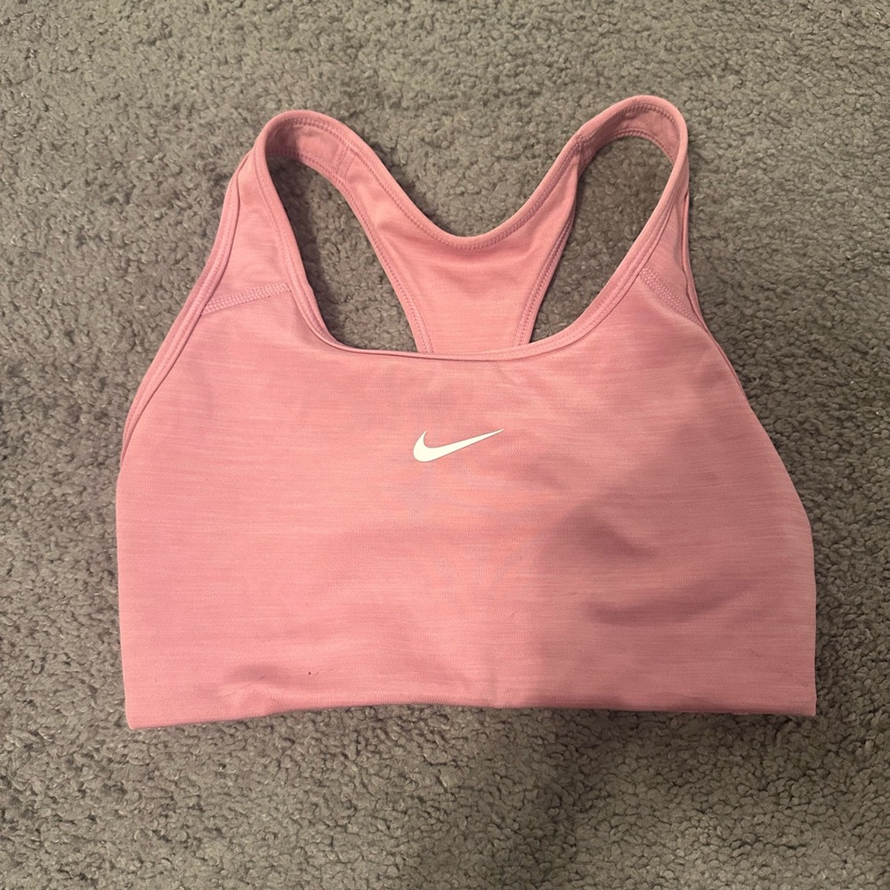 Pink Nike sports bra